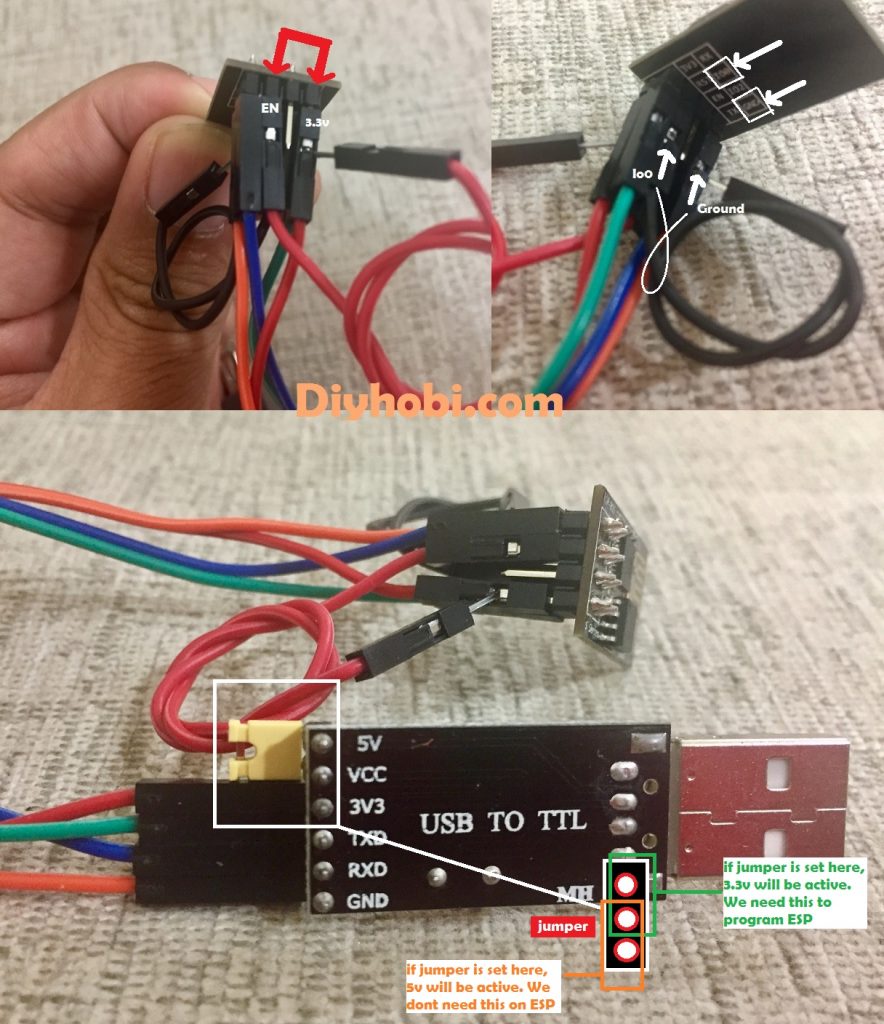 Esp-01 Programming mode wirings