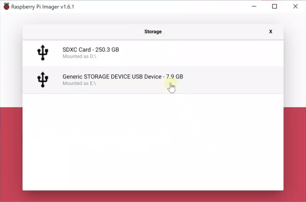 raspberry pi imager micro sdcard